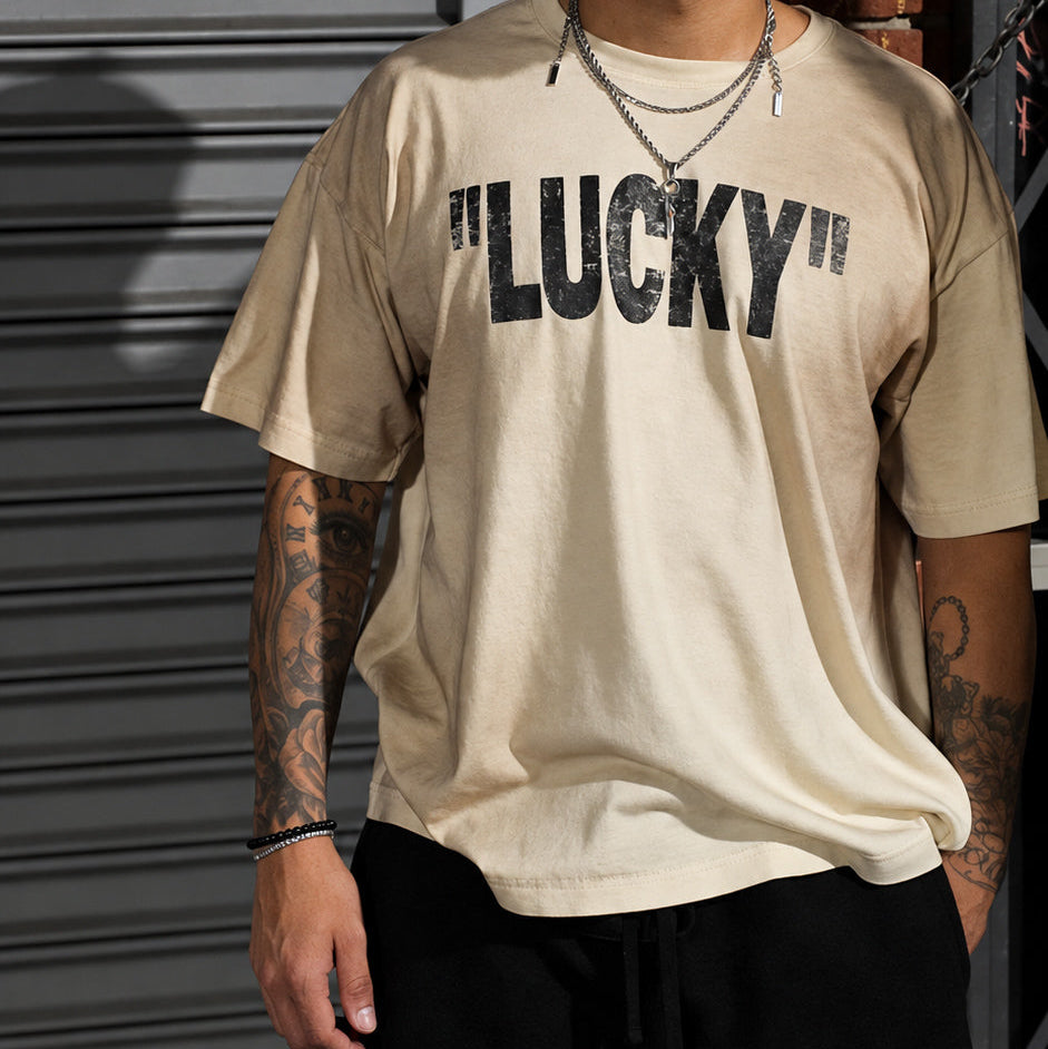 "Lucky" Tee Dirty White