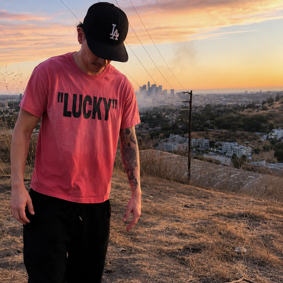 "LUCKY" Tee Sunset