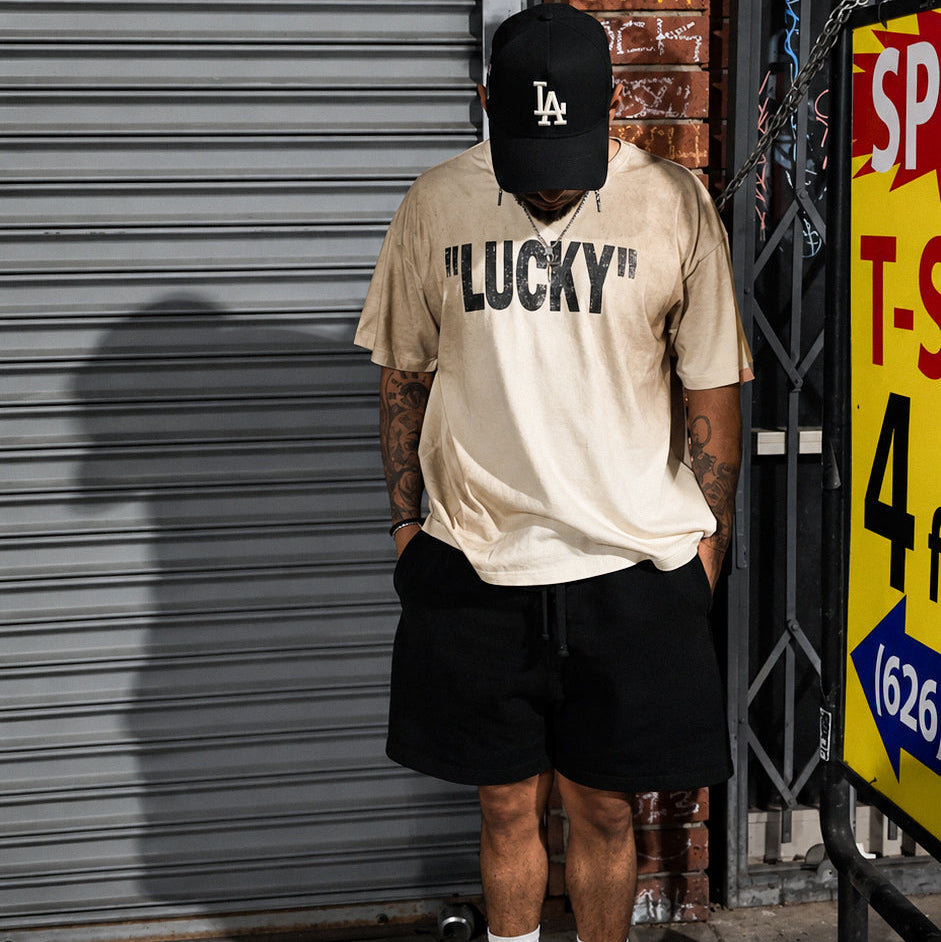 "Lucky" Tee Dirty White